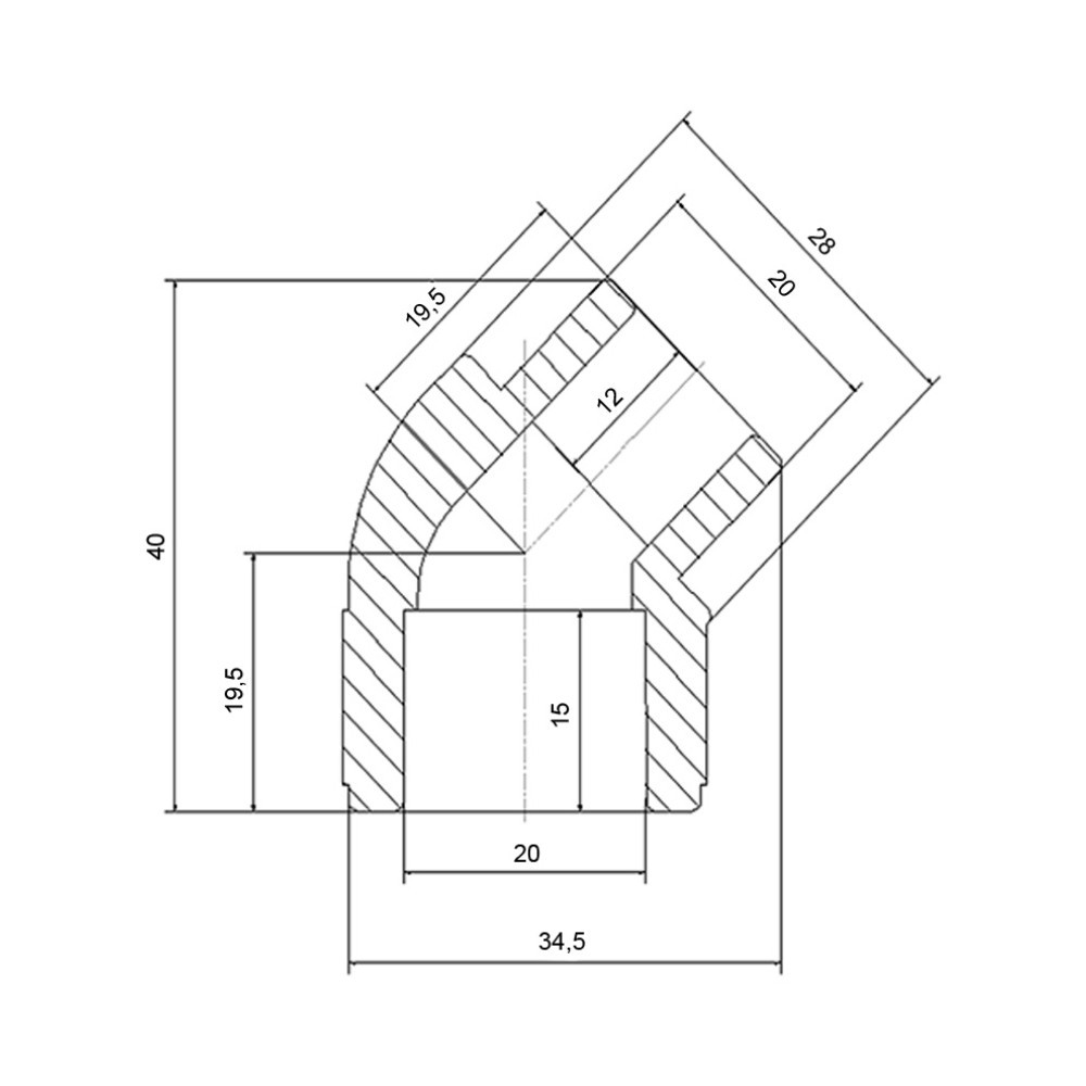 Уголок PPR Blue Ocean 20, 45° ВН Киев - изображение 2