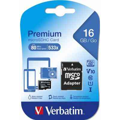Карта памяти Verbatim 16GB microSDHC class 10 (MDAVR-10/G) Винница