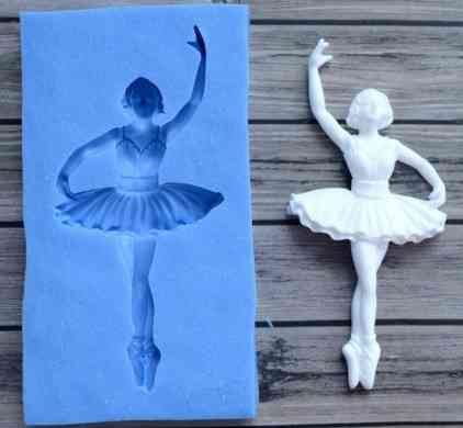 Молд силиконовый Балерина 85 на 46 мм серый Киев