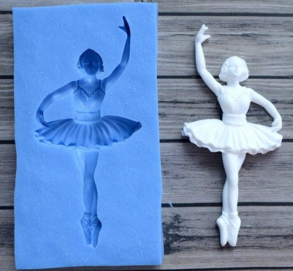 Молд силіконовий Балерина 85 на 46 мм сірий Київ - фото 1