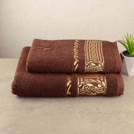 Набір рушників для сауни 2шт GM Textile 50х90см, 70х140см Caesar 450г / м2 (Коричневий) Суми