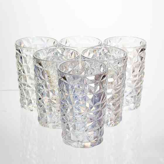 Набір скляних склянок 6 штук 350 мл для лимонадів соку води коктейлів склянки скляні для напоїв HP-19-175 Київ