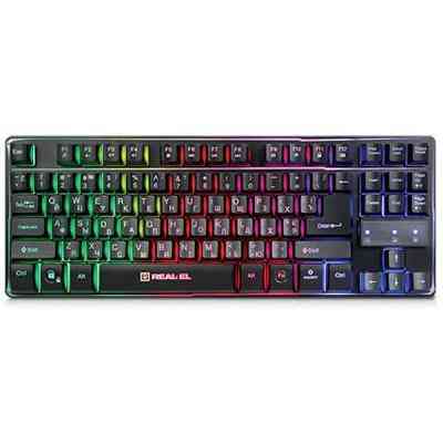 Клавиатура REAL-EL 8710 Gaming TKL Backlit, black Винница