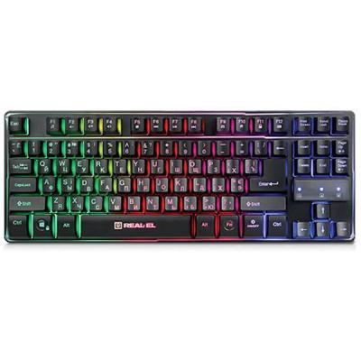 Клавіатура REAL-EL 8710 Gaming TKL Backlit, black Вінниця - фото 1