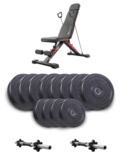 Набір Elitum Titan гантелі 2х26кг з лавою Hop-Sport HS-2080 HB Киев - изображение 1