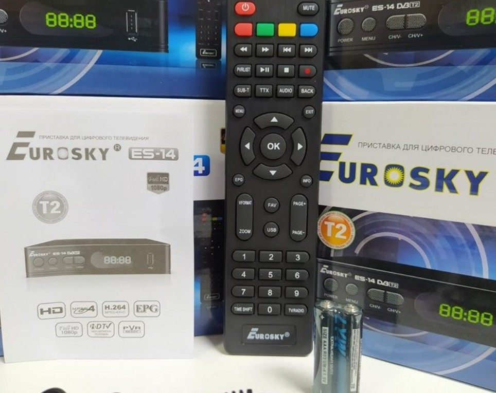 Приставка Т2 тюнер ресивер приемник EuroSky ES-14 DVB-T/T2/C IPTV YTV. Харьков - изображение 2
