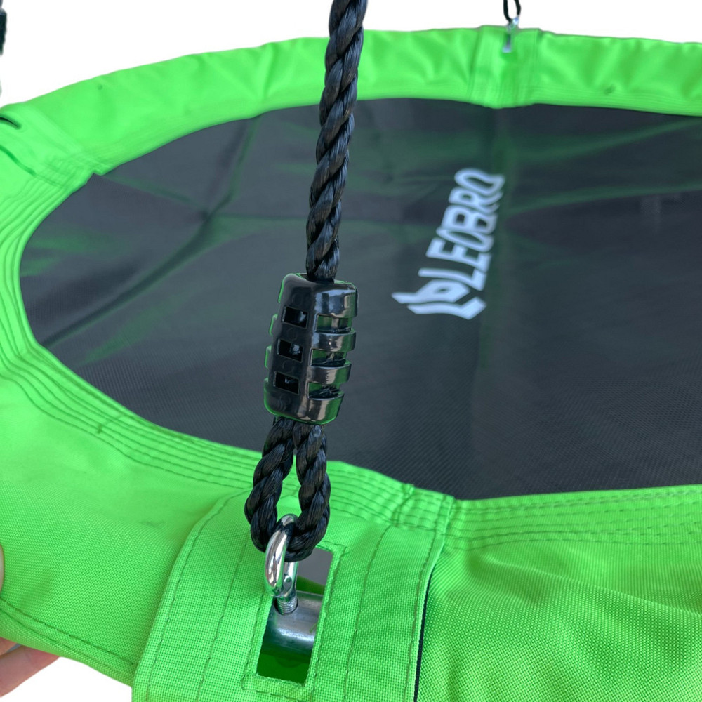 Гойдалка гніздо підвісна садова LEOBRO 120 см (зелена) (SW120-GREEN) Київ - фото 3