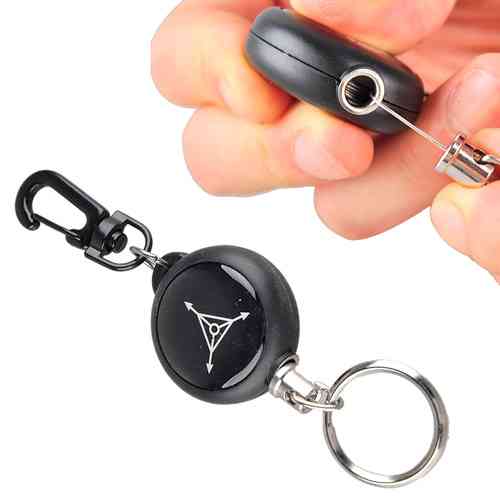 Ретрактор, висувний брелок для карт доступу, бейджа, трос сталь 60см Вінниця