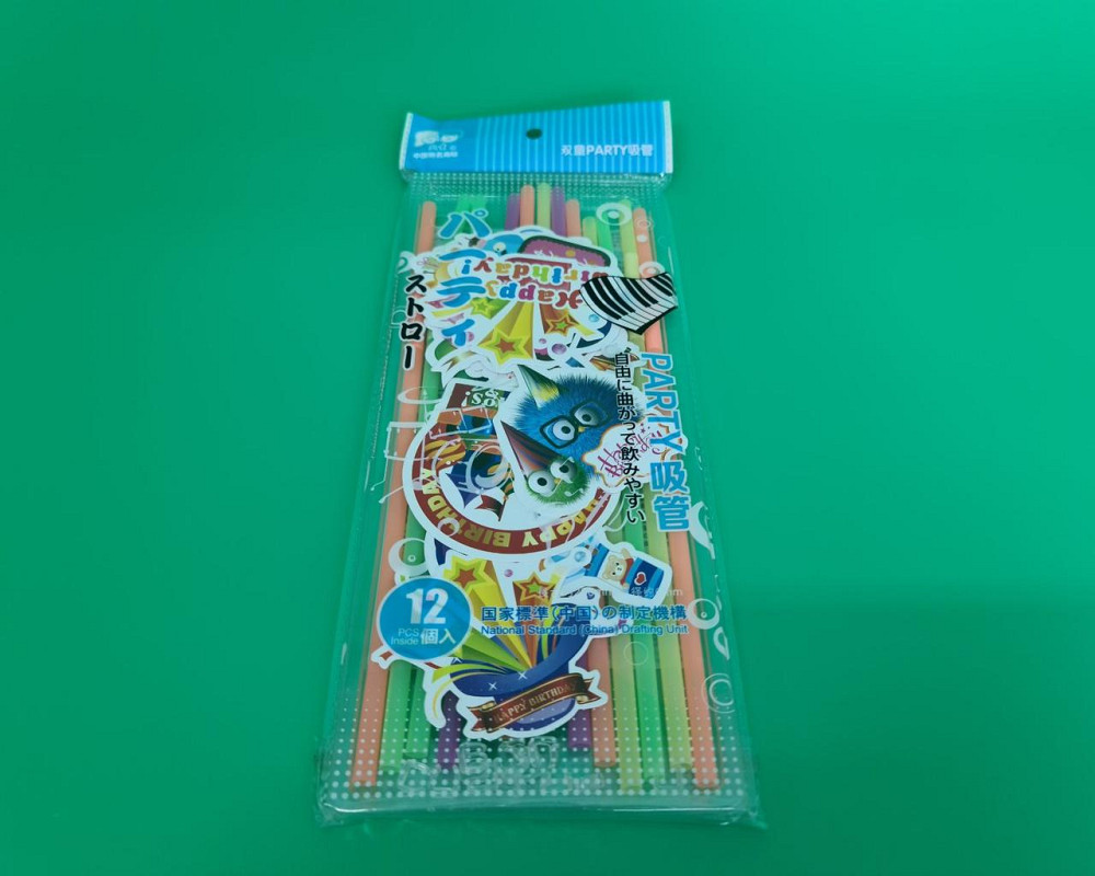 Соломка-трубочка "День народження" d6-260мм люминесц (12)*500 (1 шт) Харків - фото 3