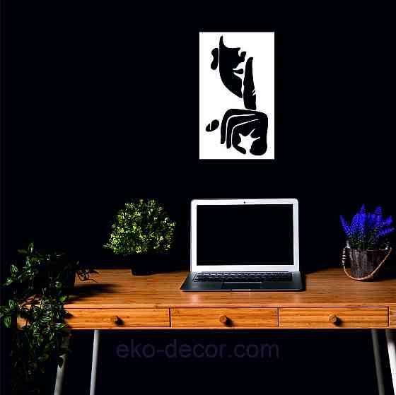 Декоративное настенное Панно «Женщина», Декор на стену 70*41 см, Белый Киев