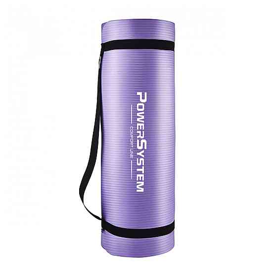 Килимок для йоги та фітнесу Power System PS-4017 NBR Fitness Yoga Mat Plus Purple (180х61х1) Кам'янське