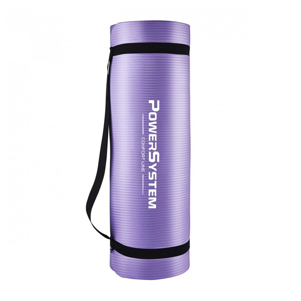 Килимок для йоги та фітнесу Power System PS-4017 NBR Fitness Yoga Mat Plus Purple (180х61х1) Кам'янське - фото 2