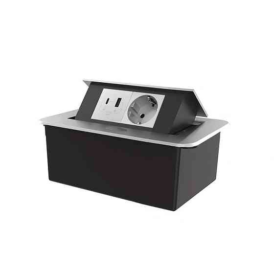 LIVOLO Меблева розетка LIVOLO срібна, вбудована у стільницю, з USB-A і USB Type-C 36 Вт, висувн Коломия