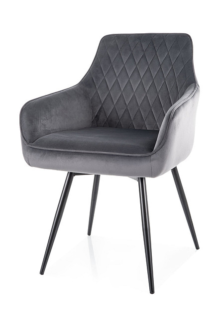 Стілець MARLO VELVET чорний каркас/сірий BL.14 Киев - изображение 2