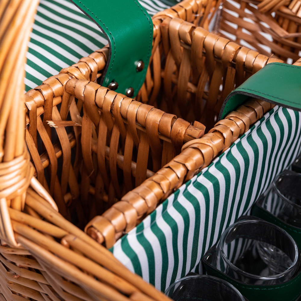 Плетеная корзина для пикника с посудой на 4 персоны Киев - изображение 2