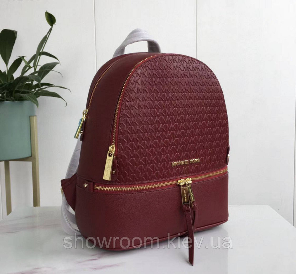 Женский рюкзак Michael Kors Rhea Zip G Bordeaux Lux Киев - изображение 2