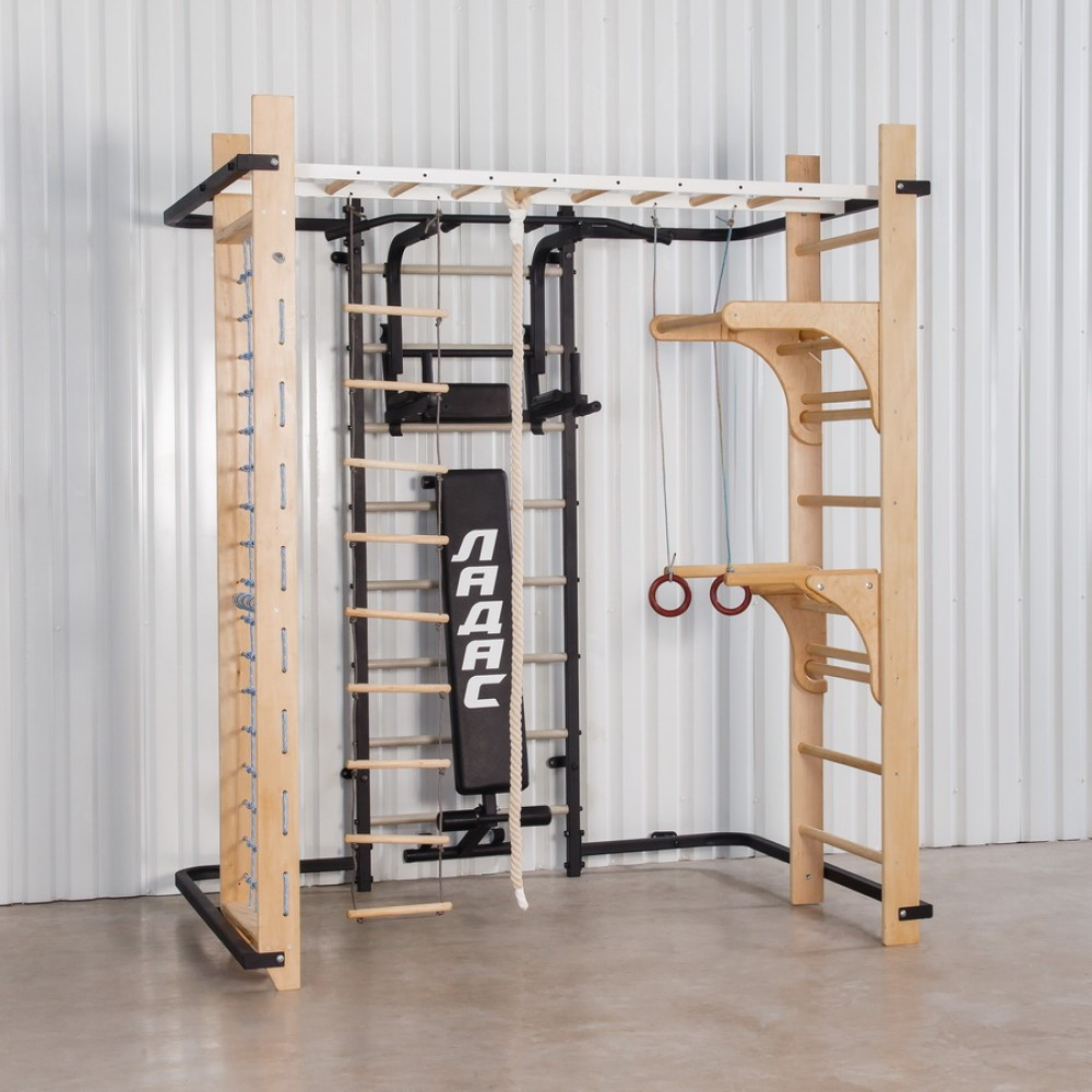 Шведская стенка спортивный комплекс Olimp Black для детей и взрослых усиленная металлическая для всей семьи Каменское - изображение 6