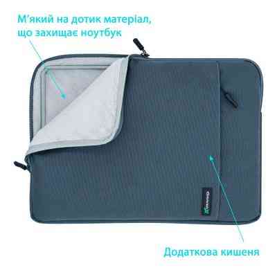 Чехол для ноутбука Grand-X 14'' Dark Grey (SL-14D) Винница