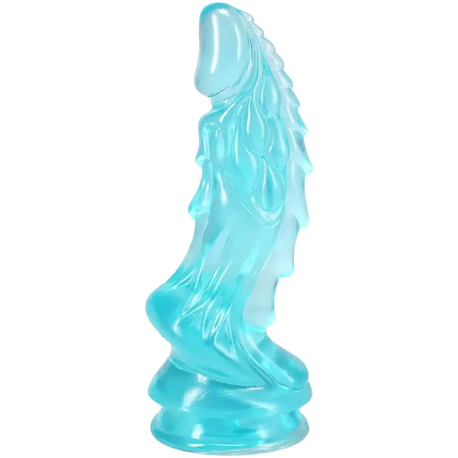 Фентезійний фалоімітатор Doc Johnson Crystal Jellies - Invader Dong 8.5 Inch - Teal Львів - фото 1