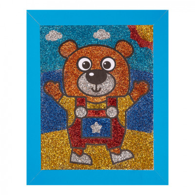 Набор для творчества 1 вересня Медвежонок Аппликация глитером (954562) Винница - изображение 3