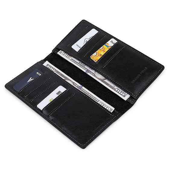 Практичне чоловіче портмоне GRANDE PELLE 11559 Чорний Київ