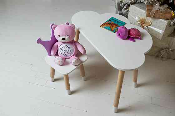 Набір дитячих меблів: столик-хмарка та стілець-корона Київ