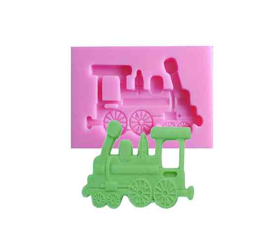 Силиконовый молд Паровоз 59 на 43 мм розовый Киев