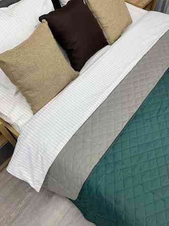 Покривало двостороннє Decorator Microfiber ромб 210х215 см зелений з сірим (85-019) Київ