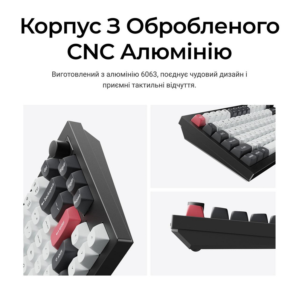 Клавіатура бездротова Keychron Q1 HE Magnetic Switch Black RGB (Q1H-M1-UA) ( 28651 ) Харьков - изображение 9