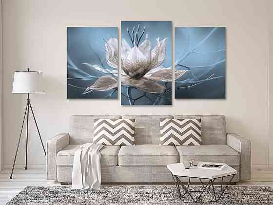 Модульна картина у вітальню/ спальню Біла квітка Art-519_3 Київ
