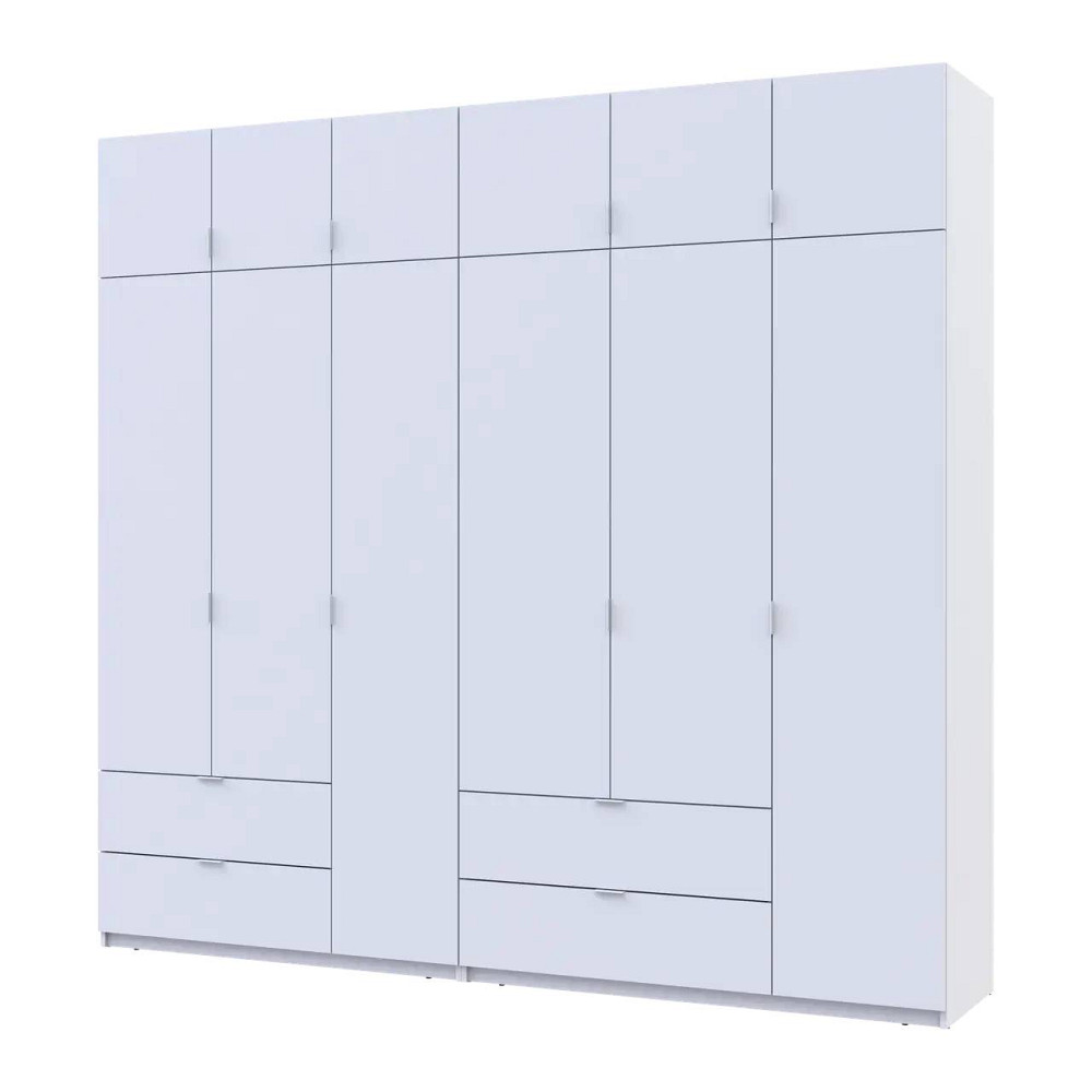 Шафа для одягу Doros Лукас Біла 3+3 ДСП 255х50х240 DRS-011684 (42005110) Львів - фото 1