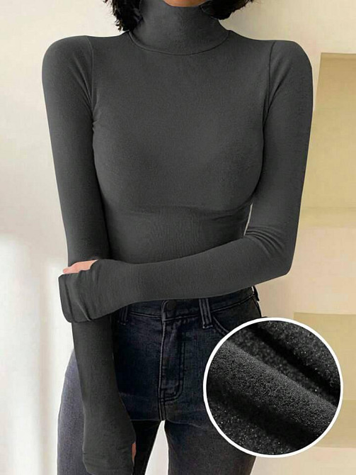 Жіночий класичний гольф теплий трикотаж пума Графіт, 46/48 Одеса - фото 1