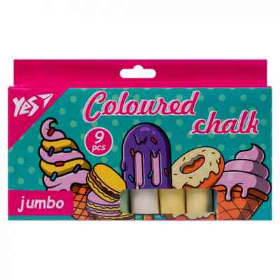 Мел Yes цветной Sweet Cream 9 шт JUMBO (400504) Винница