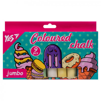 Крейда Yes кольорова Sweet Cream 9 шт JUMBO (400504) Вінниця - фото 1