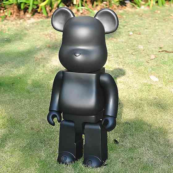 Дизайнерская игрушка Беарбрик 28 см чёрный. Статуэтка Bearbrick 400% Black. Bearbrick Киев