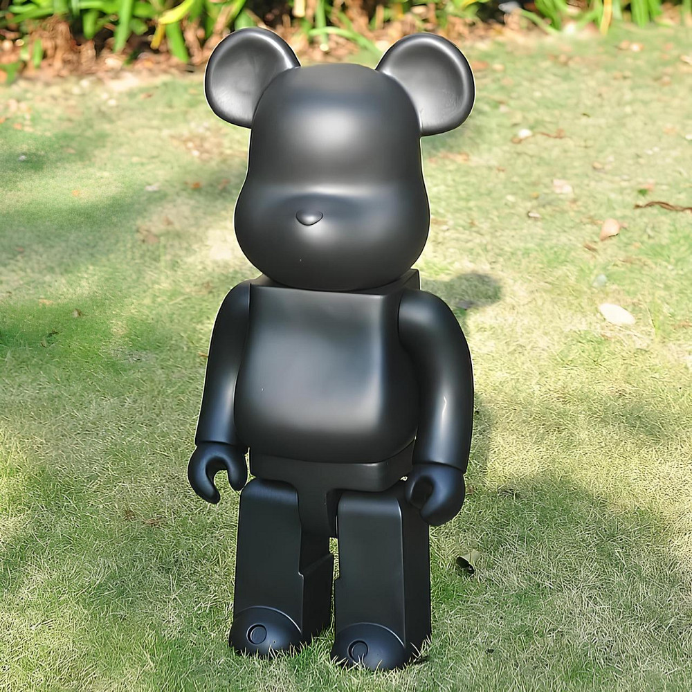 Дизайнерская игрушка Беарбрик 28 см чёрный. Статуэтка Bearbrick 400% Black. Bearbrick Киев - изображение 6