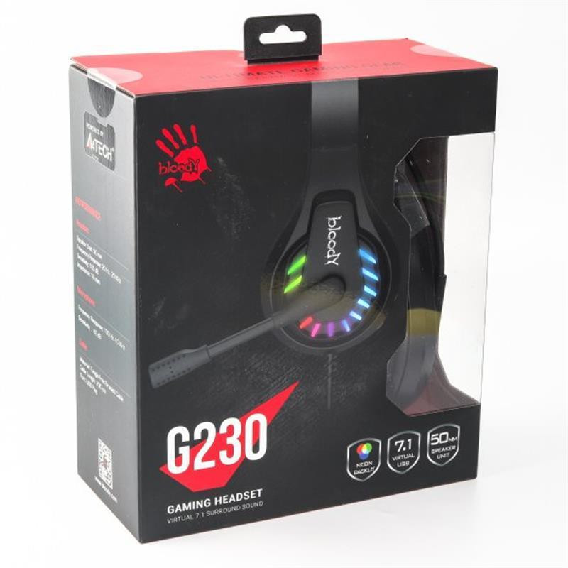 Гарнітура A4Tech Bloody G230 Black Чорний Харків - фото 8