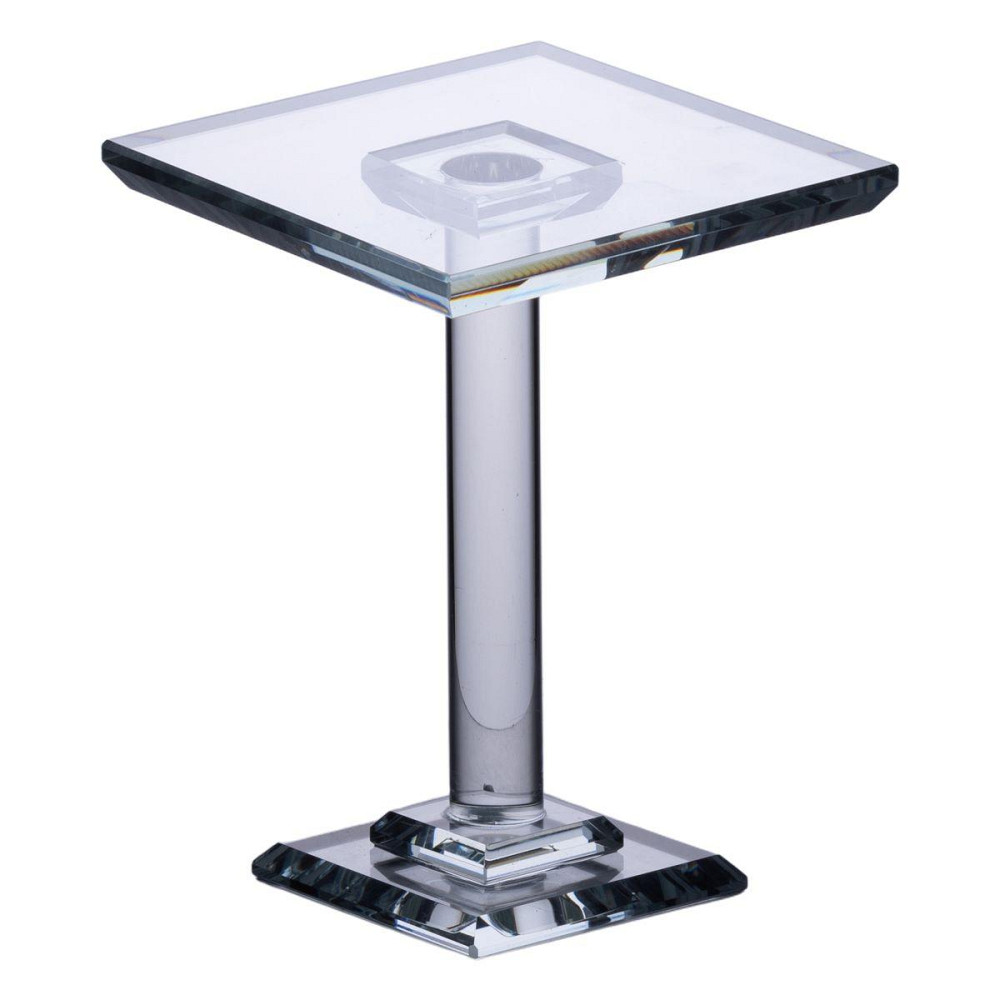 Тортовница стеклянная на ножке 12×12×18 см квадратная стойка для торта, капкейков HP-4-71M Киев - изображение 1