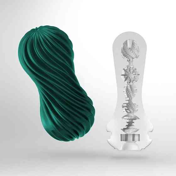 Мастурбатор Tenga FLEX Fizzy Green с изменяемой интенсивностью, можно скручивать, вакуум Sex Aura Киев