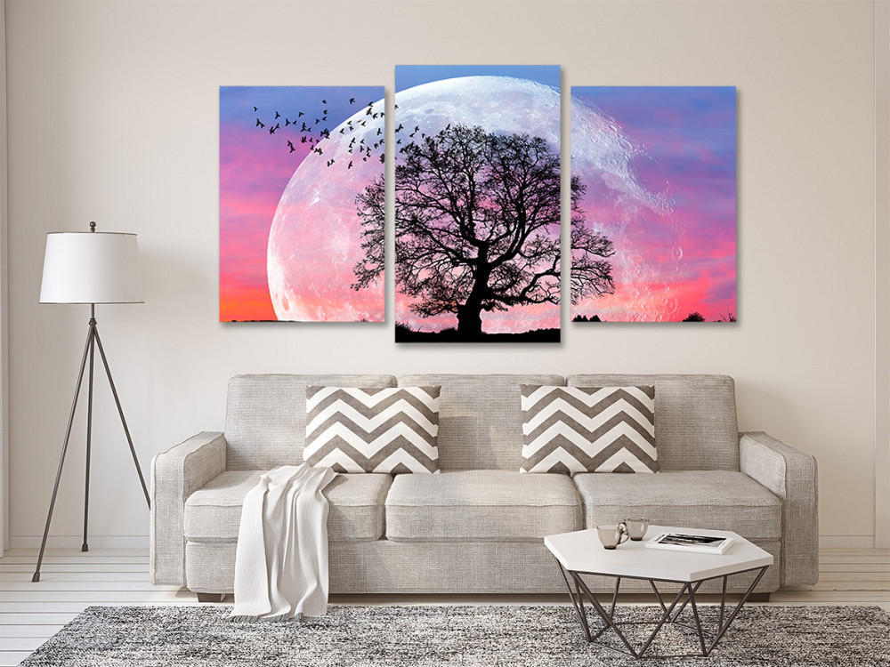Модульная картина в гостиную / спальню    Дерево в місяці  Art-722_3 70x130 см Киев - изображение 2