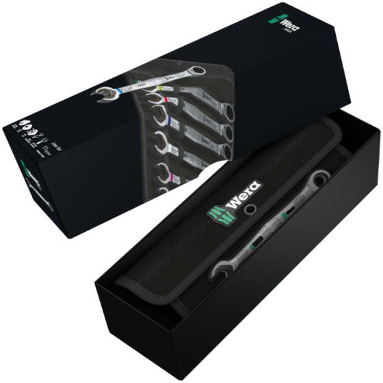 Набір ключів комбінованих Wera з тріскачкою 8-19мм 11шт, в сумці, Joker 6000 05020013001 Одеса