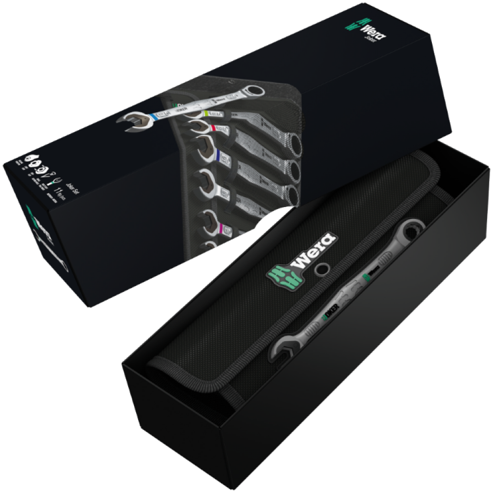 Набор ключей комбинированных Wera с трещоткой 8-19мм 11шт, в сумке, Joker 6000 05020013001 Одесса - изображение 5