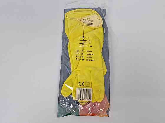 Рукавиці господарські гумові латексні "LATEX GLOVES" (розмір L) (1 пачка) Харків