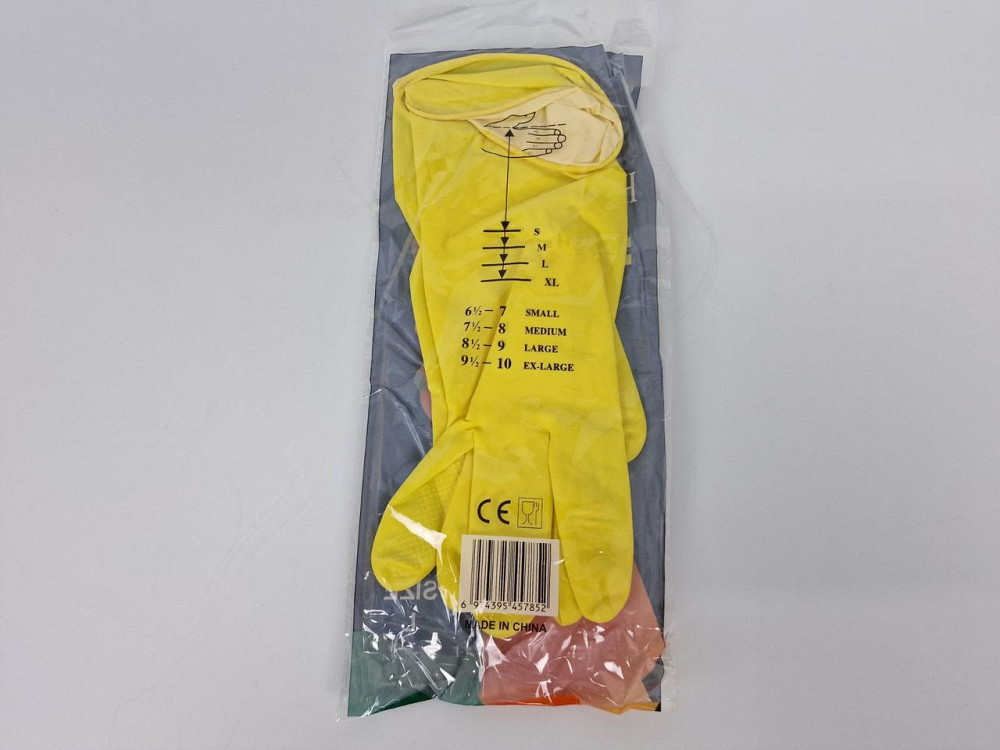 Рукавиці господарські гумові латексні "LATEX GLOVES" (розмір L) (1 пачка) Харків - фото 2