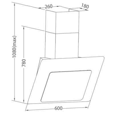 Вытяжка кухонная Pyramida NRX 60 (800) SR XGBL Винница