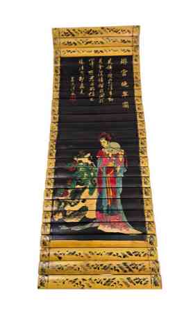 Панно китайское бамбуковое Китаянка Киев