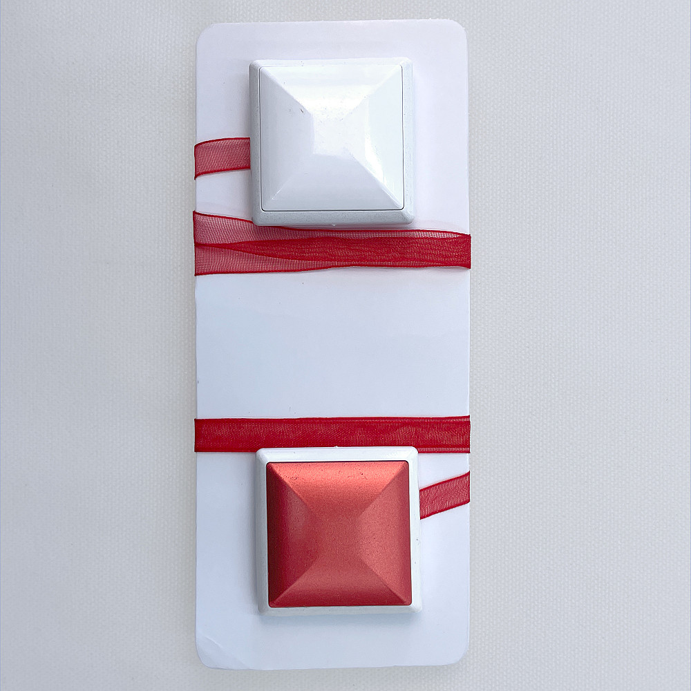 Магниты для штор и гардин Квадрат двусторонние набор 2 шт Красный с белым (81-278) Киев - изображение 7