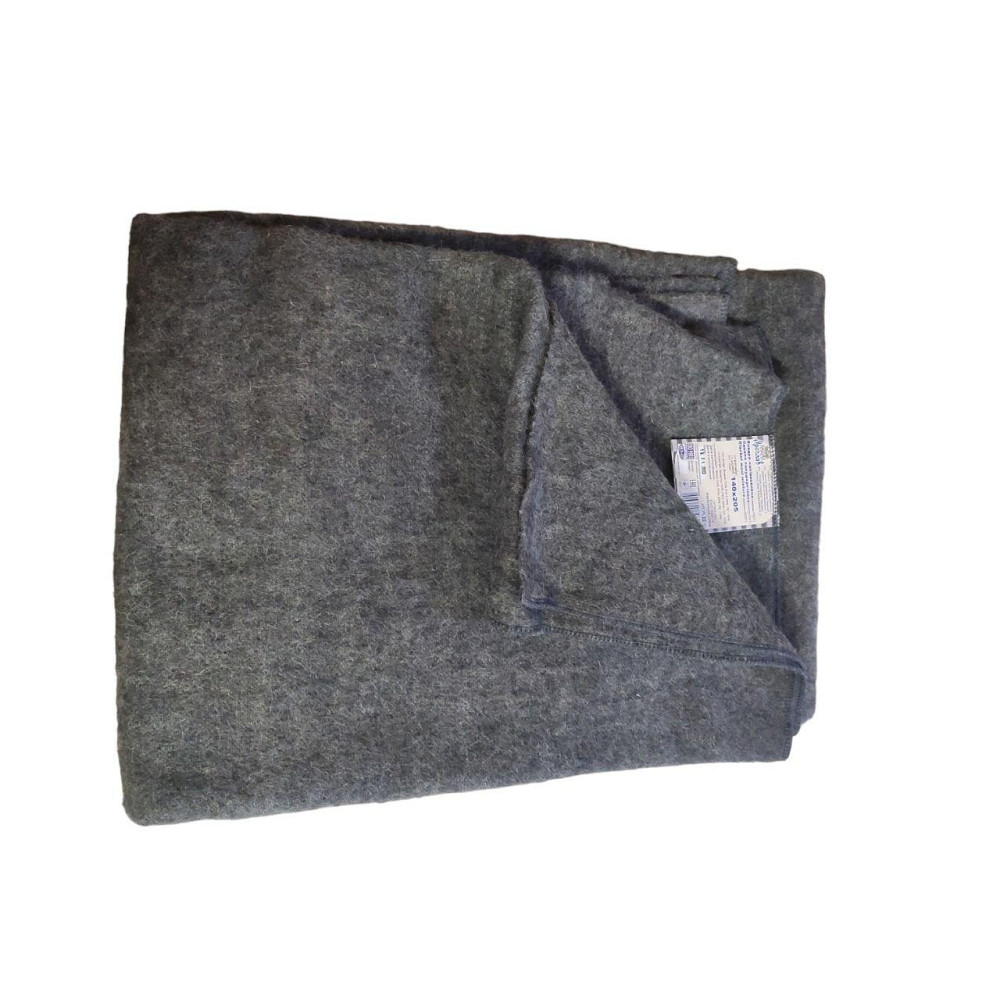 Одеяло эконом полушерсть 140×205 серое 630 Киев - изображение 2