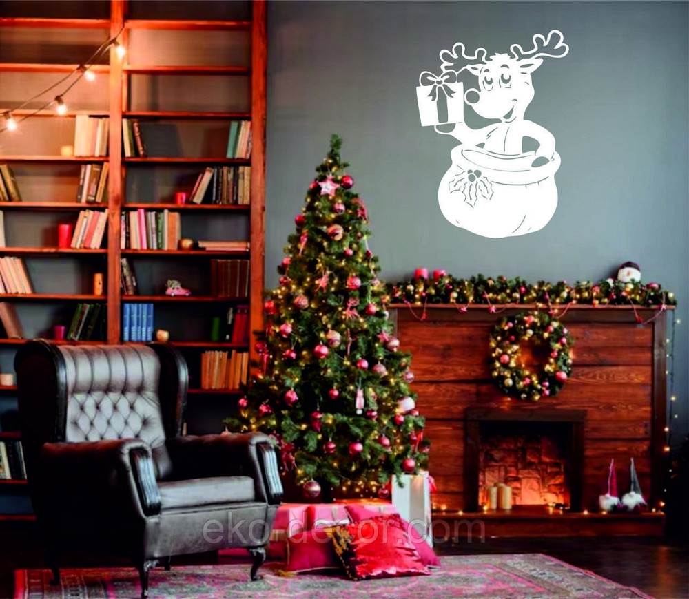 Декоративное настенное Панно «Новый год», Декор на стену 70*51 см Киев - изображение 3