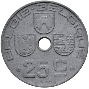 25 сантимів. 1946 рік, Бельгія. (Belgie-Belgique) Полтава - фото 1